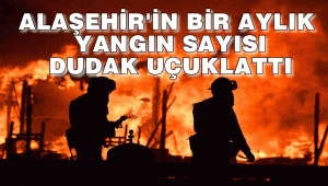 Alaşehir'de bir ayda kaç yangın meydana geldi?