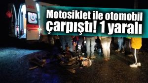 Alaşehir'de Motosiklet ile Otomobil Çarpıştı : 1 Yaralı