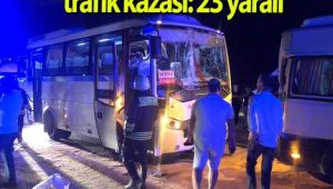 Manisa'da Trafik Kazası : 23 Yaralı