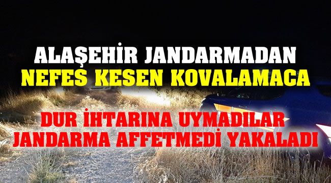 Alaşehir Jandarma'dan Kaçamadılar ! Araçta Uyuşturucu Çıktı