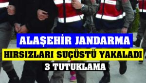 Alaşehir Jandarma Hırsızları Suçüstü Yakaladı : 3 Tutuklama