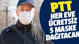 PTT Her Eve Ücretsiz 5 Maske Dağıtacak