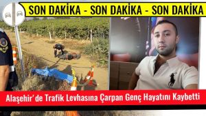 Alaşehir'de Trafik Levhasına Çarpan Genç Öldü
