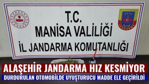 Alaşehir'de durdurulan otomobilde uyuşturucu ele geçirildi