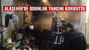 Alaşehir'de odunluk yangını korkuttu