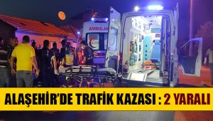 Alaşehir'de iki motosiklet çarpıştı : 2 yaralı