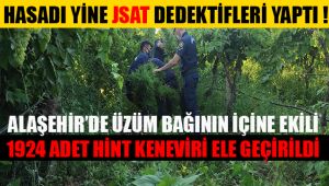 Alaşehir JSAT Dedektifleri 1924 kök hint keneviri ele geçirdi
