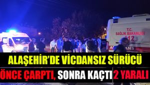 Alaşehir'de otomobil elektrikli bisiklete çarpıp kaçtı : 2 Yaralı