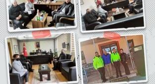 45 sürücü kursu yeni yıl öncesi Alaşehir'de kurumları ziyaret etti