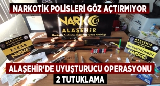 Alaşehir'de uyuşturucu operasyonu 2 kişi tutuklandı