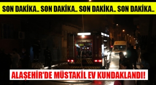 Alaşehir'de tek katlı müstakil ev kundaklandı