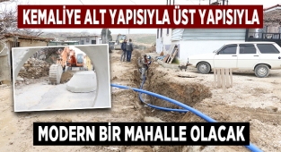 Kemaliye'de alt yapı ve üst yapı çalışmaları devam ediyor