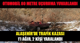 Alaşehir'de trafik kazası 1'i Ağır, 2 kişi yaralandı