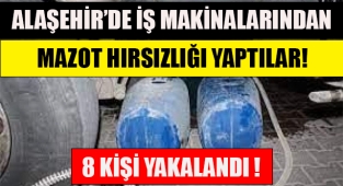 Alaşehir'de hızlı tren şantiyesinden mazot çalan 8 şüpheli yakalandı