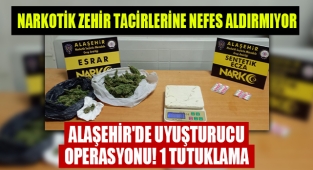 Alaşehir'de kovalamaca sonucu yakalanan şüphelilerden uyuşturucu madde ele geçirildi 1 kişi tutuklandı