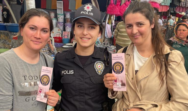 Alaşehir'de salı pazarında kadınlara kades uygulaması anlatıldı