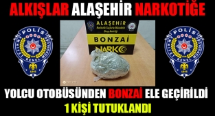 Alaşehir'de yolcu otobüsünde uyuşturucu madde ele geçirildi 1 kişi tutuklandı