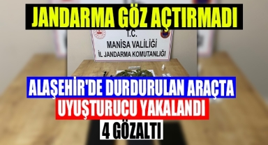 Alaşehir'de durdurulan otomobilde uyuşturucu ele geçirildi 