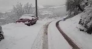 Alaşehir'in Dağ Köylerinde Kar Yağışı